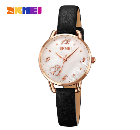 SKMEI Women Watch Delicate Belt Quartz Sports For 2005 ROSEGOLD BLACK