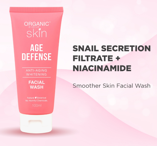 Organic Skin Japan Age Defense Antiaging Whitening Facial Wash Cleanser 100ML Anti Aging
