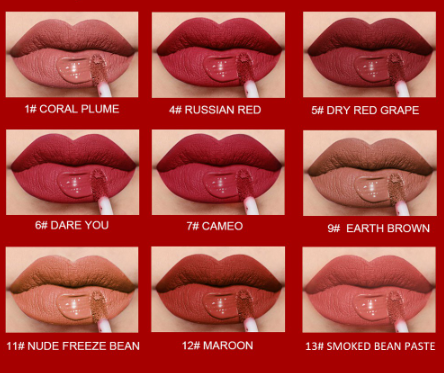 【SANIYE】 2pcs Waterproof Liquid Lipstick Long Lasting Lip Tint Makeup L1181