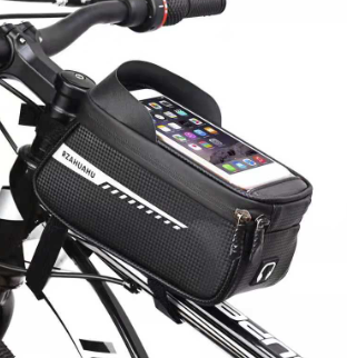 Bike Phone Holder Polyester Mountain Bike Waterproof Phone Touchscreen Bag#Upgraded version