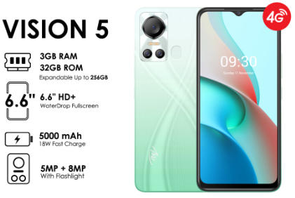 itel Vision 5 3GB RAM + 32GB ROM