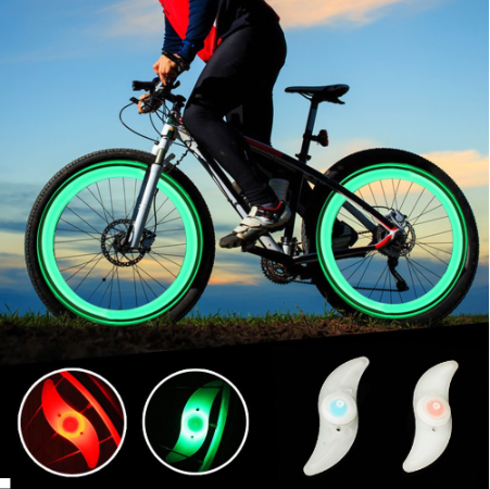 Bike Cycling Car Wheel Safety Bright Tire Tyre LED Spoke Light Lamp