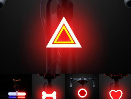 Bike Rear Light, Waterproof USB Rechargeable Bike Tail Light 5 Light Mode Bike Back Light for Mountain Road Bikes Helmets
