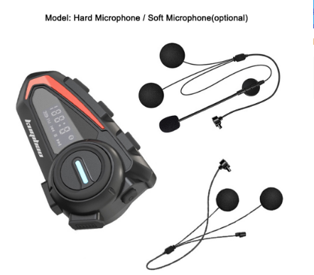 K20 Bluetooth Motorcycle Helmet Intercom Headset BT5.1 Noise Reduction Headphone Waterproof Moto Communicator Interphone