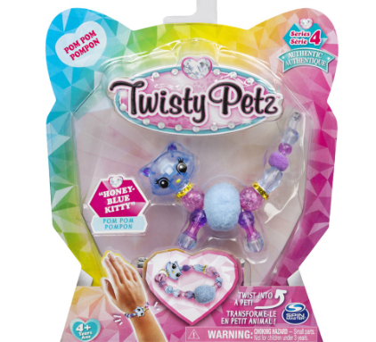 Twisty Petz Series 4 Pom Pom Honey Blue Kitty Bracelet