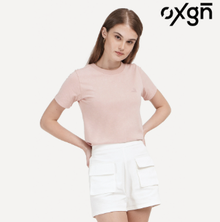 OXGN High Waist Shorts For Women Cream
