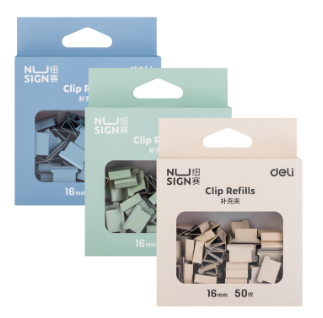 Deli NS086 NuSign 16mm Clip Refills 50pcs/box [79NS086]