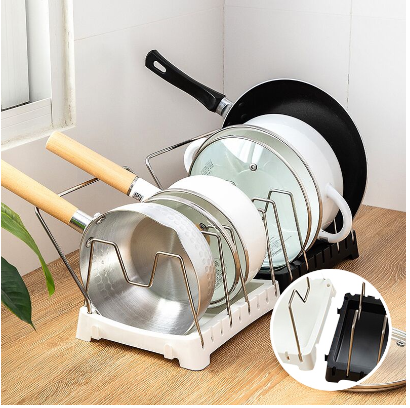 Stainless steel pot organizer rack Kitchen storage rack Pot cover rack Pot organizer storage rack