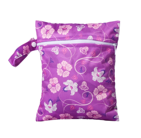 25x20cm Printed Pocket Wet Bag Waterproof Reusable Nappy Bags PUL Travel Baby Nappy Mini Size Wet Dry Bags Wetbags d2