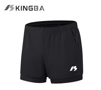 KINGBA Men 2in1 Shorts Dri-Fit Training Fitness Drawstring Sports Shorts KB0101