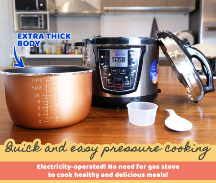 Astron EPC-6000 Multi-function Electric Pressure Cooker | Energy Efficient | 1000W | 6L Capacity