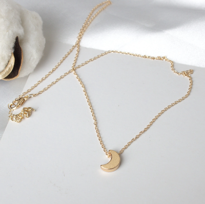 Fashion Simple Moon Necklace Elegant Chain Pendant Jewelry