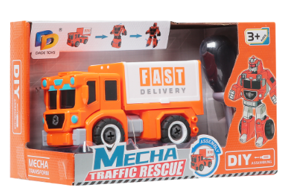 Mecha Traffic Rescue Fast Delivery Transforming Engineering Vehicle