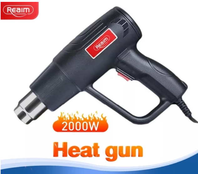 REAIM Electric Heat Gun Hot Air Shrink Gun 2000W DIY Power Tool