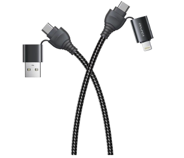Awei CL-126 60W Multi Charge Type-C to Type C/Lightt-ning Fast Charging Data Transfer Cable 1meter
