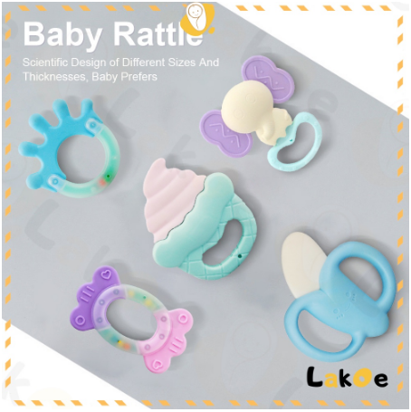 Lakoe Baby rattle with many disigns rattle teether toy for baby