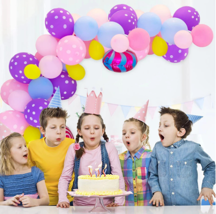 117pcs Rainbow Balloon Garland Arch Kit Girls Birthday Party Decoration Candy Latex Balloon Chain