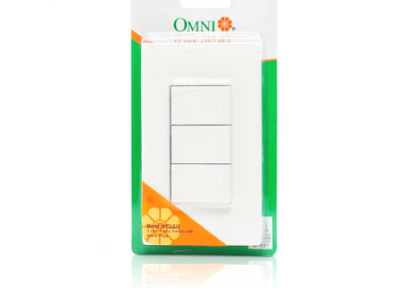 OMNI 1 Way Switch 3 Gang 16A W-Series WP3-S13