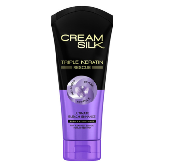 CREAM SILK Triple Keratin Rescue Ultimate Bleach Enhance Purple Conditioner 150ML