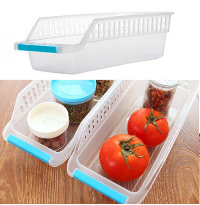 Hawaii Home Space Saver Organizer Trays Bins Kitchen Fridge Pantry Cabinet Storage Box Fridge