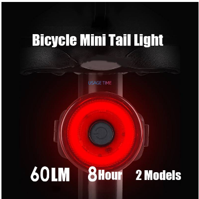 Bicycle Outdoor Night Cycling Brake Warning Tail Light Backpack light
