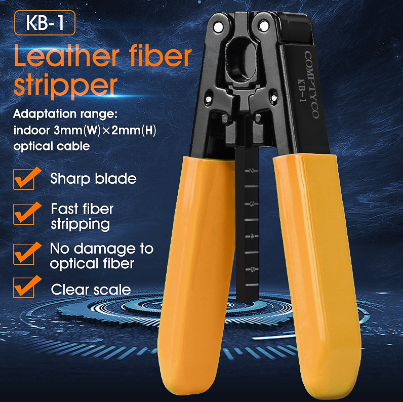 Optical Stripping Tool Cable Cutter Fiber Optic Stripper Pliers for FTTH Wire Cable Stripping Orange