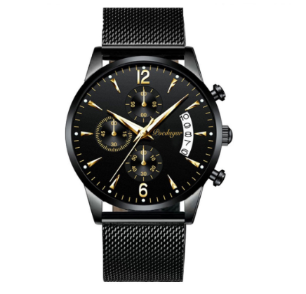 Original Luxury Fashion Luxury Stainless Steel Waterproof Luminous Watch Calendar Business Men's Watch 0011