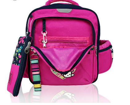 Robby Rabbit Beautiful Floral Backpack 12" Navy Blue