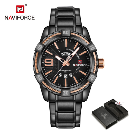 NAVIFORCE Watches Men's Brand Business Classic Original Fashion Stainless Steel Casual Analog Waterproof Men's Watch 02