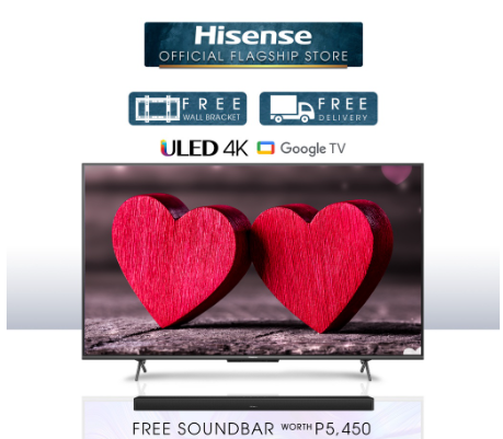 Hisense 55U60H 55 inch Ultra HD (UHD) 4K ULED Smart Google TV - Netflix, YouTube and FREE Soundbar