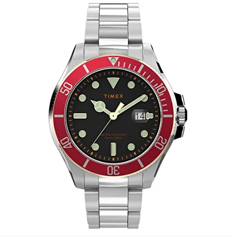 Timex Harborside Coast Silver Stainless Steel Analog Quartz Watch For Men TW2V27400