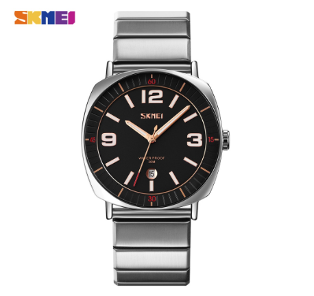 Skmei Luminous Function Quartz Wristwatch Mens Luxury Stainless Steel Strap 3Bar Waterproof Date Time Watches 9280 M4