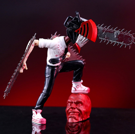 17.5CM Chainsaw Man Figure PVC Statue Battle Edition Figures Action Figurine Model Collection Doll Decoration Toy Gift Ornaments