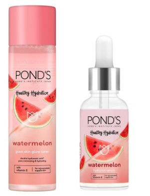 Pond's Healthy Hydration Watermelon Hyaluron Serum 30g + Watermelon Glass Skin Toner