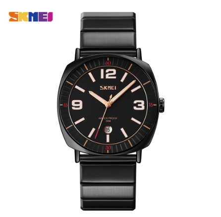 Skmei Luminous Function Quartz Wristwatch Mens Luxury Stainless Steel Strap 3Bar Waterproof Date Time Watches 9280 M3