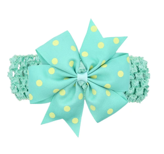 Baby Girl Cute Bow Hairband Baby Hair Accessories Girl Hair Accessories Girl Polka Dot Bow Hair Rope HA2