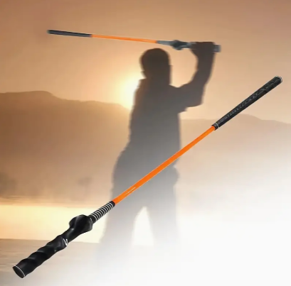 1pc Dual Grip Golf Swing Trainer With Adjustable Impact Rod, Beginner Practice Stick, Indoor Match Warm-Up Accessory