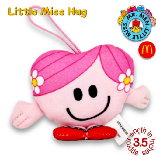 Mr Men Little Miss 2001 McDo Hanging Plushies Bag Charm Stuffed Toys M17