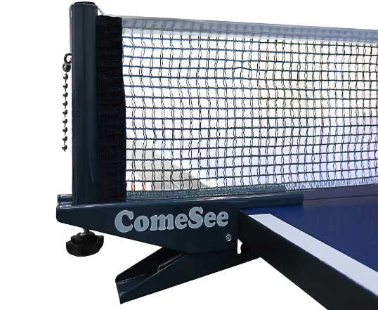 Ping Pong Net Set Table Tennis Table Post Professional Spring Activated Clamp with Net Clip Insert, 1.2 Inch Width Grip Holder, Tension and Height Adjustable Easy Set Up (Navy)