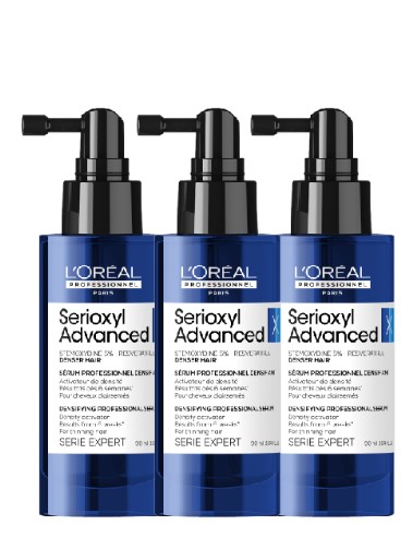 Professionnel Serioxyl Advanced Anti-Hair Loss and Anti-Hair Thinning Denser Hair Serum Trio