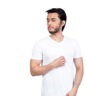 Hanes Slim Fit High V/Neck Singles