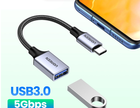 Ugreen  USB C To USB 3.0 OTG Cable Thunderbolt 3 to USB Female Adapter for MacBook Pro Air iPad Pro 2020, Dell XPS
