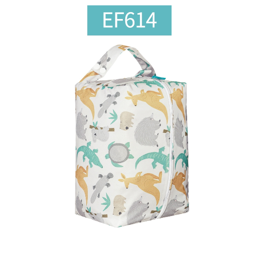 Happyflute Baby Diaper Pods Reusable Waterproof Fashion Prints Wet Dry Cloth Wet Bag Mums Storage Travel Nappy Bag C27