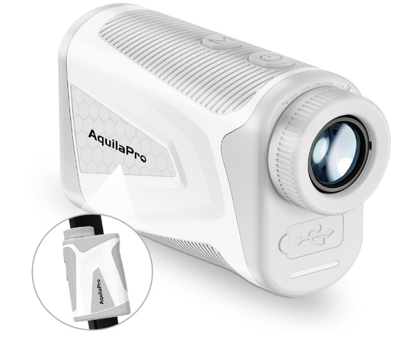 Mini4 Golf Rangefinder with Slope, 1,000 Yards Range Finder Golf, 0.5 Yard Accuracy, 7X Magnification, Flag Lock Vibration, Rechargeable Golf Laser Rangefinder, Magnetic