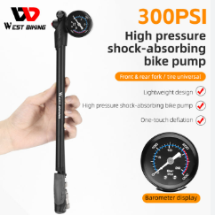 WEST BIKING 300PSI High Pressure Inflation Pump Front Fork Pump