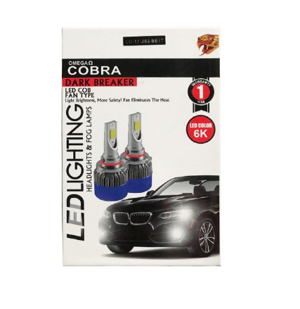 Cobra LED COB Headlight 4800Lm Fan Type 6000K H1