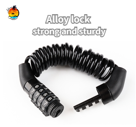 Bicycle Lock Anti-theft Lock Mountain Bike Helmet Padlock Wire Lock Digital Password Security