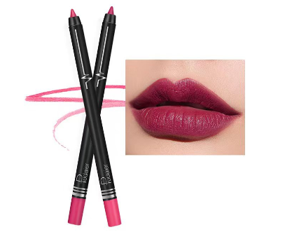 Pudaier 12 Color Lip Liner Wooden Pen Lip Pencil Delicate Lip Makeup