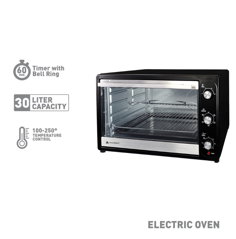 Hanabishi Electric Oven HEO30SS 30L Best for baking with 4 Cooking functions