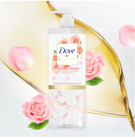 Dove Botanical Silicone Free Shampoo for Damaged Hair Restore 450ml